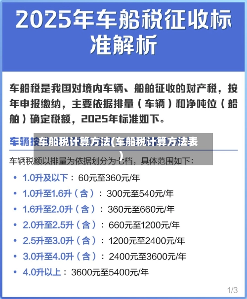 车船税计算方法(车船税计算方法表)-第2张图片
