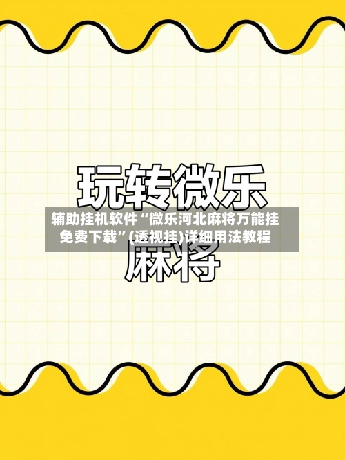 辅助挂机软件“微乐河北麻将万能挂免费下载”(透视挂)详细用法教程-第2张图片