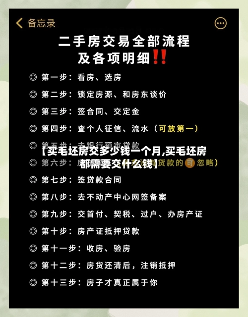 【买毛坯房交多少钱一个月,买毛坯房都需要交什么钱】