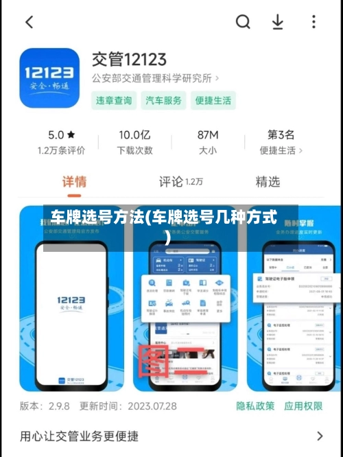 车牌选号方法(车牌选号几种方式)-第2张图片