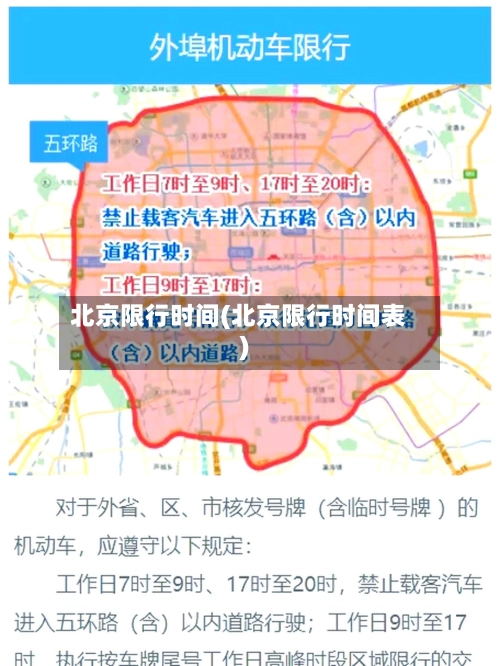 北京限行时间(北京限行时间表)