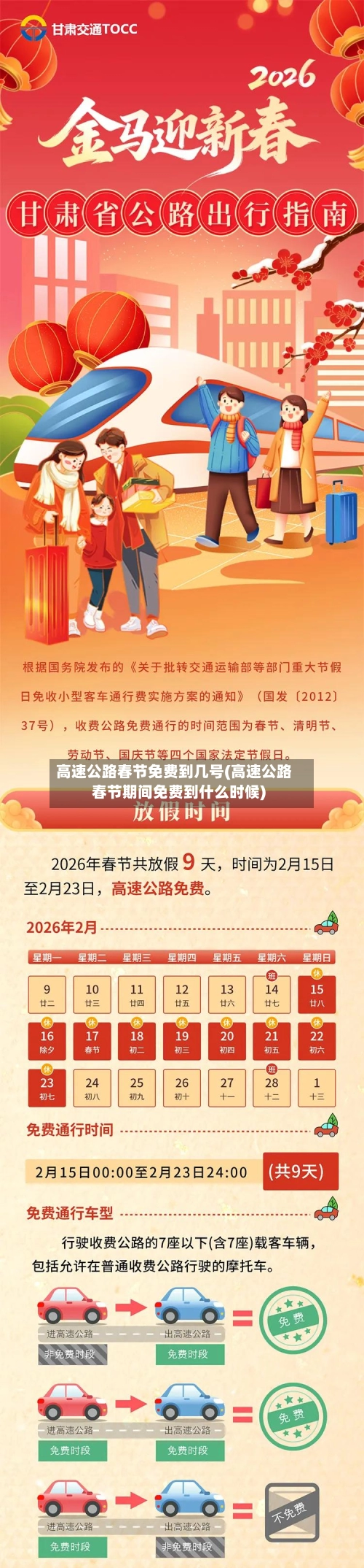 高速公路春节免费到几号(高速公路春节期间免费到什么时候)-第2张图片