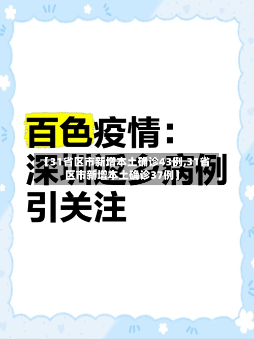 【31省区市新增本土确诊43例,31省区市新增本土确诊37例】