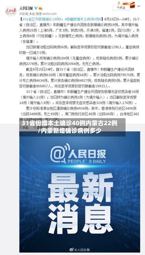31省份增本土确诊40例内蒙古22例/内蒙新增确诊病例多少