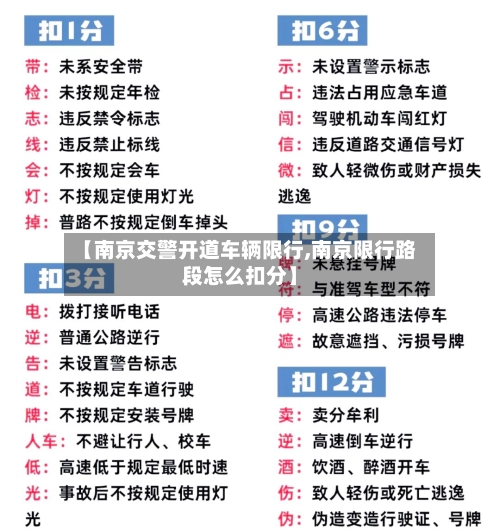 【南京交警开道车辆限行,南京限行路段怎么扣分】-第3张图片