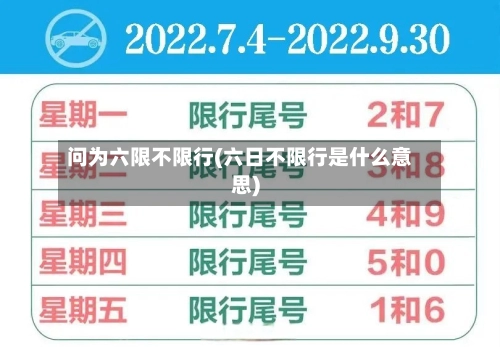 问为六限不限行(六日不限行是什么意思)