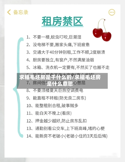 求租毛坯房是干什么的/求租毛坯房是什么意思