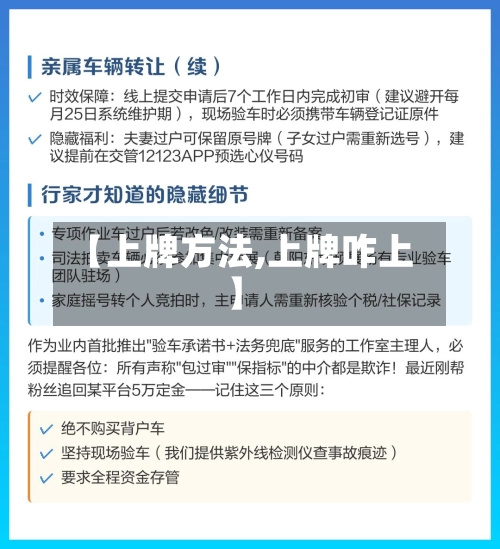 【上牌方法,上牌咋上】