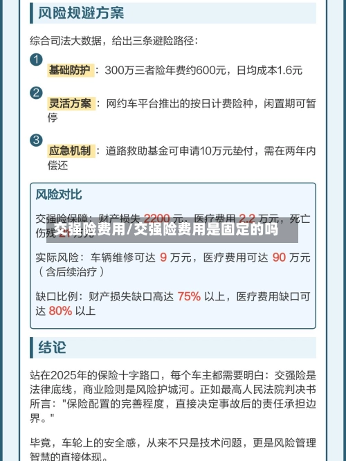 交强险费用/交强险费用是固定的吗-第2张图片
